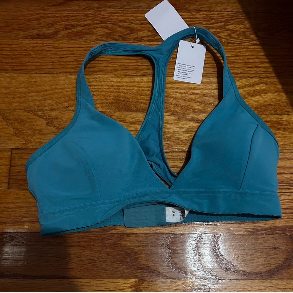 Blue Lululemon all day breeze sports bra
